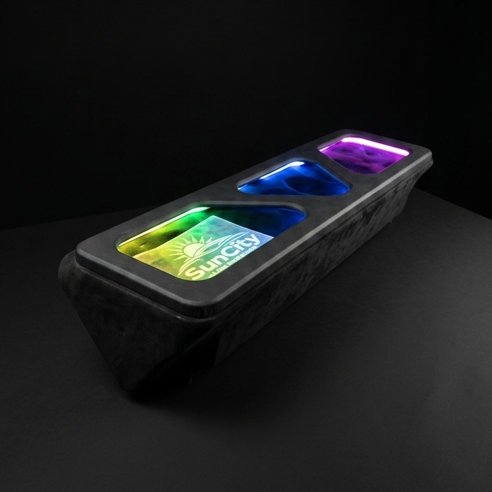 BOLT-ON SPEAKER RACK WITH LED BEAUTY PANEL